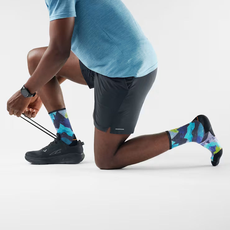 Trail Run Summit Sector Print Crew Socks image 1