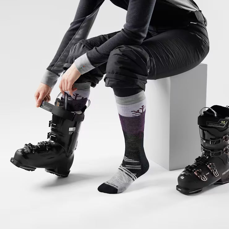 Women's Ski Snowpocalypse Pattern Over The Calf Socks image 1